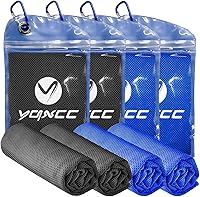 Vista 20 de YQXCC Toallas refrescantes Paquete de 4 unidades de 47 x 12 pulgadas Hielo fresco para cuello Microfibra suave transpirable para yoga
