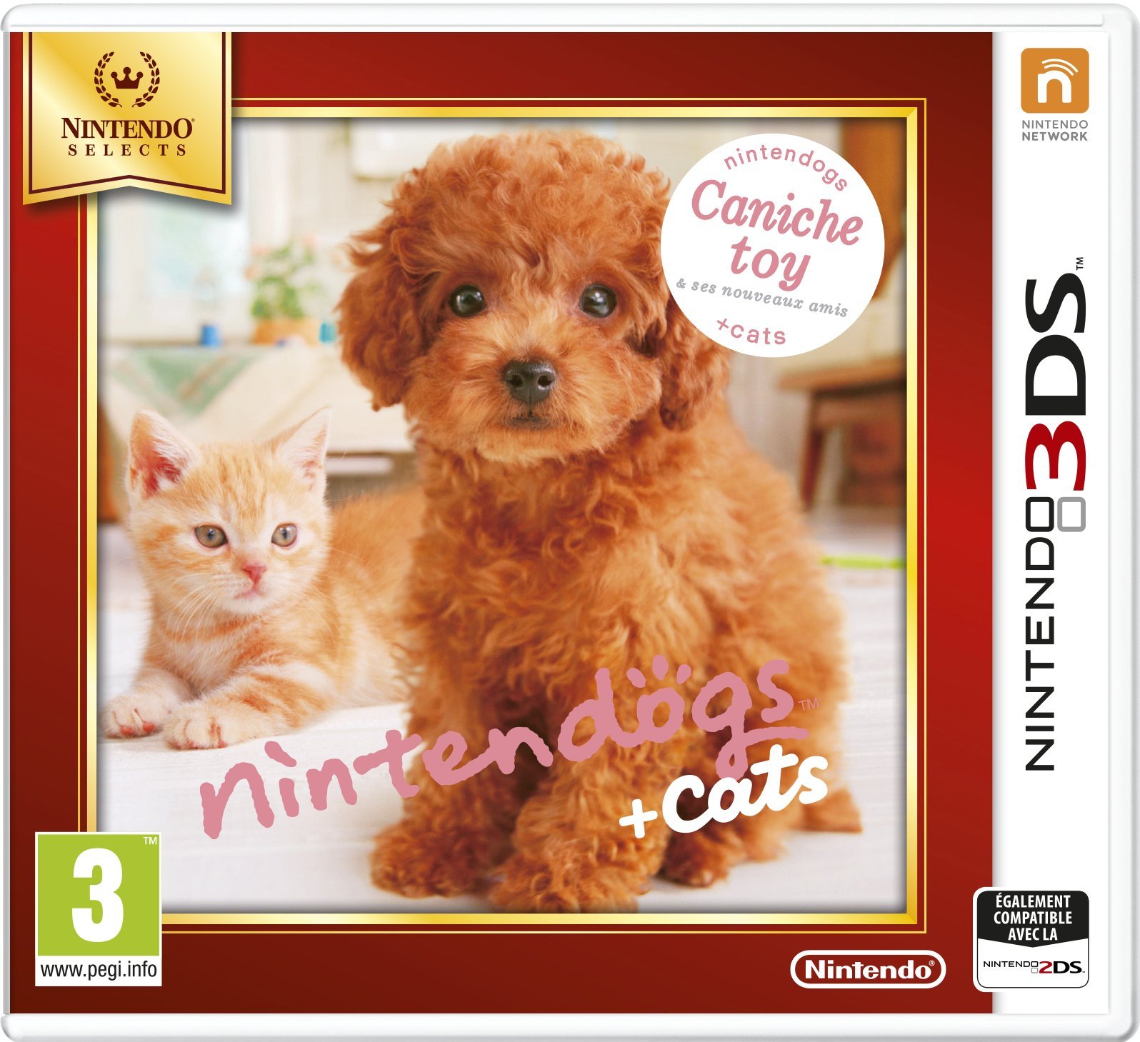 Nintendogs + cats Caniche Toy jeu 3ds simulation animal