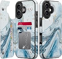Vista 598 de LETO para iPhone 15 Pro Funda tipo cartera - Tapa tipo folio con patada - Diseños de moda - Tarjetero - Funda protectora para mujeres y niñas - 6.1