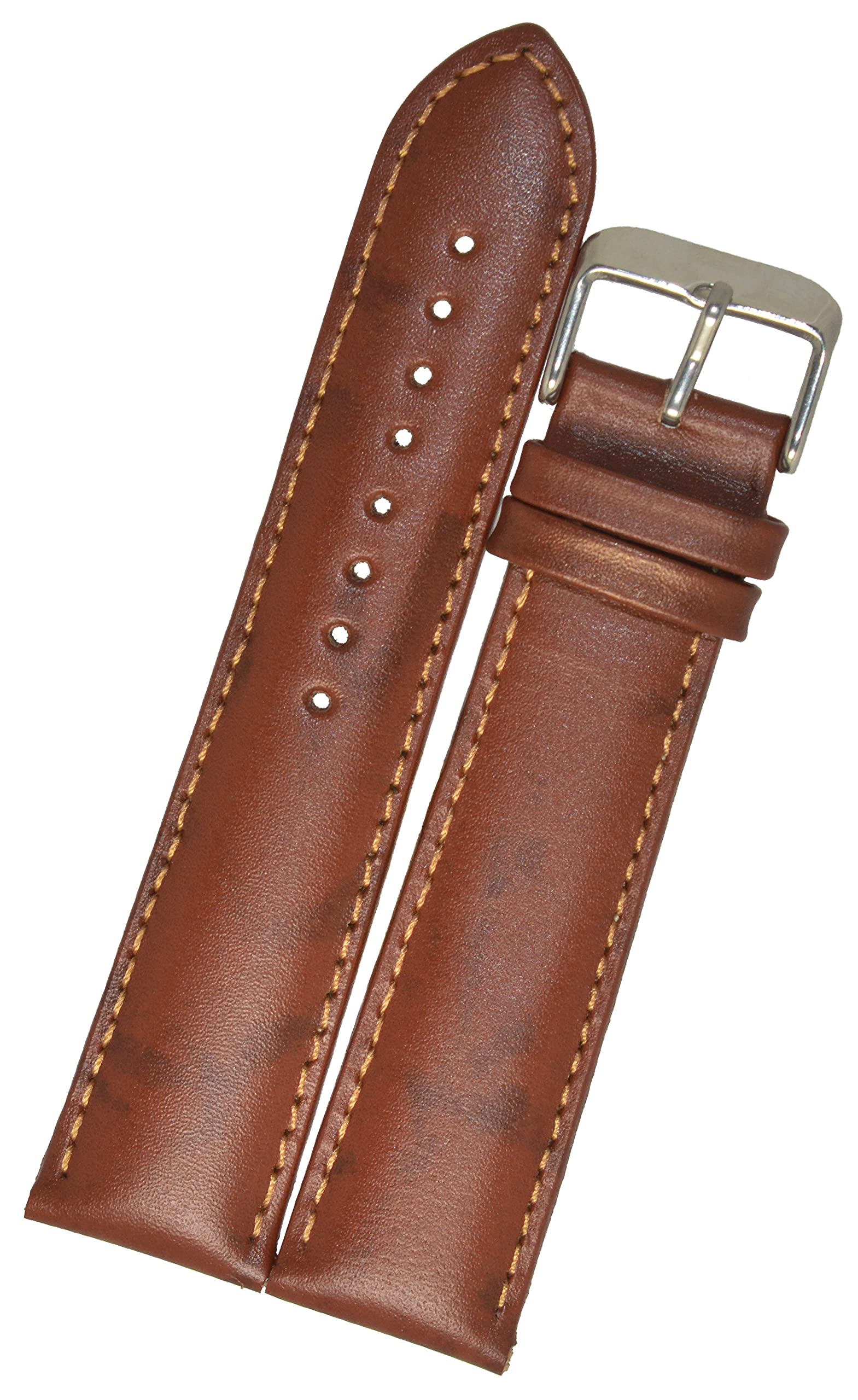 SURU® 22mm Classic Padded Texture Ogive Tip Leather Watch Strap/Band for Men (Colour - Tan/Size -22mm) (Size Guide in 3rd Image) T244 (B095KRQMG6) Amazon Price History, Amazon Price Tracker