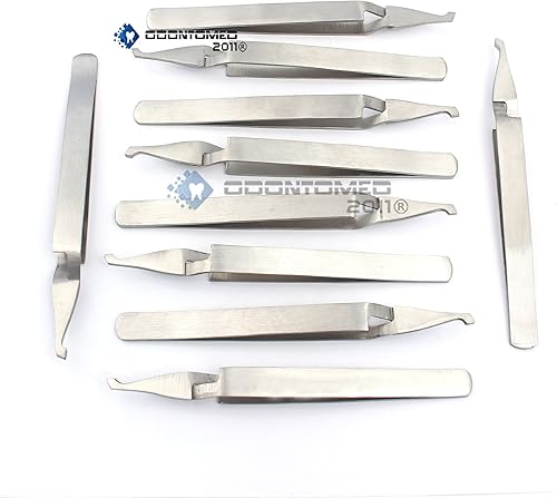 OdontoMed2011® Pinzas de acción inversa de 10 piezas Dental De Vinculación Soporte Anterior Colocación Pinzas Forcep Alicates Ortodoncia