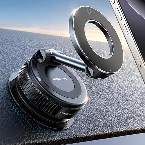 JOYROOM Magsafe - Soporte de coche para iPhone con imán fuerte, soporte de metal de 360 con ventosa de vacío para iPhone 17 Air Pro Max16 15 14 13