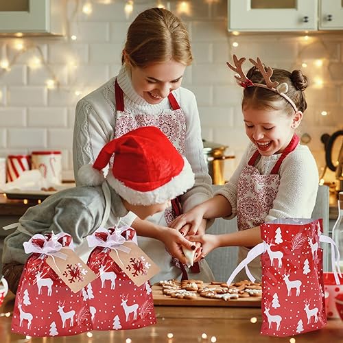 Miniatura 7 de Bolsas de regalo de Navidad de varios tamaños, 22 bolsas de Navidad con cordones para regalos, bolsas de regalo, bolsas de regalo, bolsas de regalo,