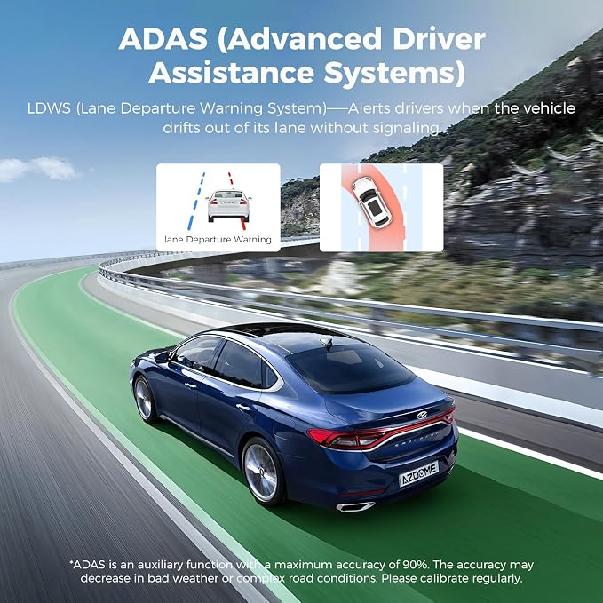 AZDOME M01 Pro Cámara Dual con Pantalla 3" para Carro miniatura 3