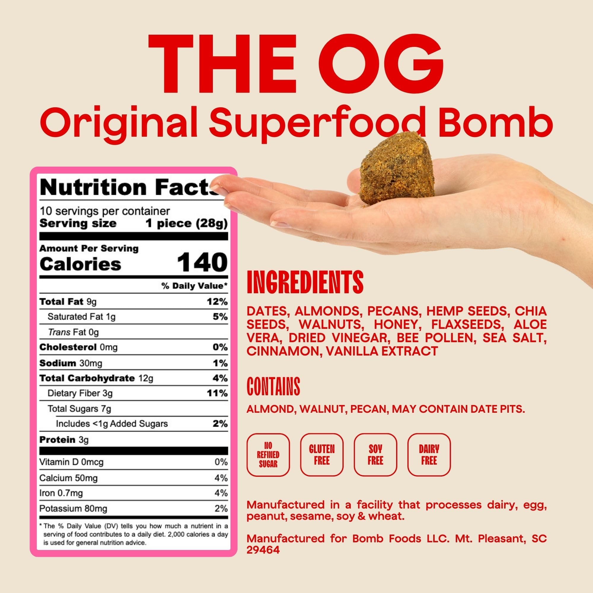 The Bomb Co Blender Bomb The OG Superfood Smoothie Mix with Chia Seeds Hemp Seeds Flax Seeds Sea — view 6