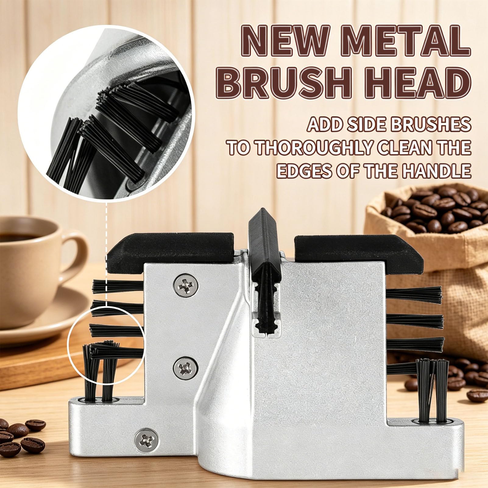 Limpiador automático de portafiltros para Espresso con Cabezales de Cepillo Intercambiables, Seguro y fácil de Usar en el hogar y en establecimientos comerciales 110V
