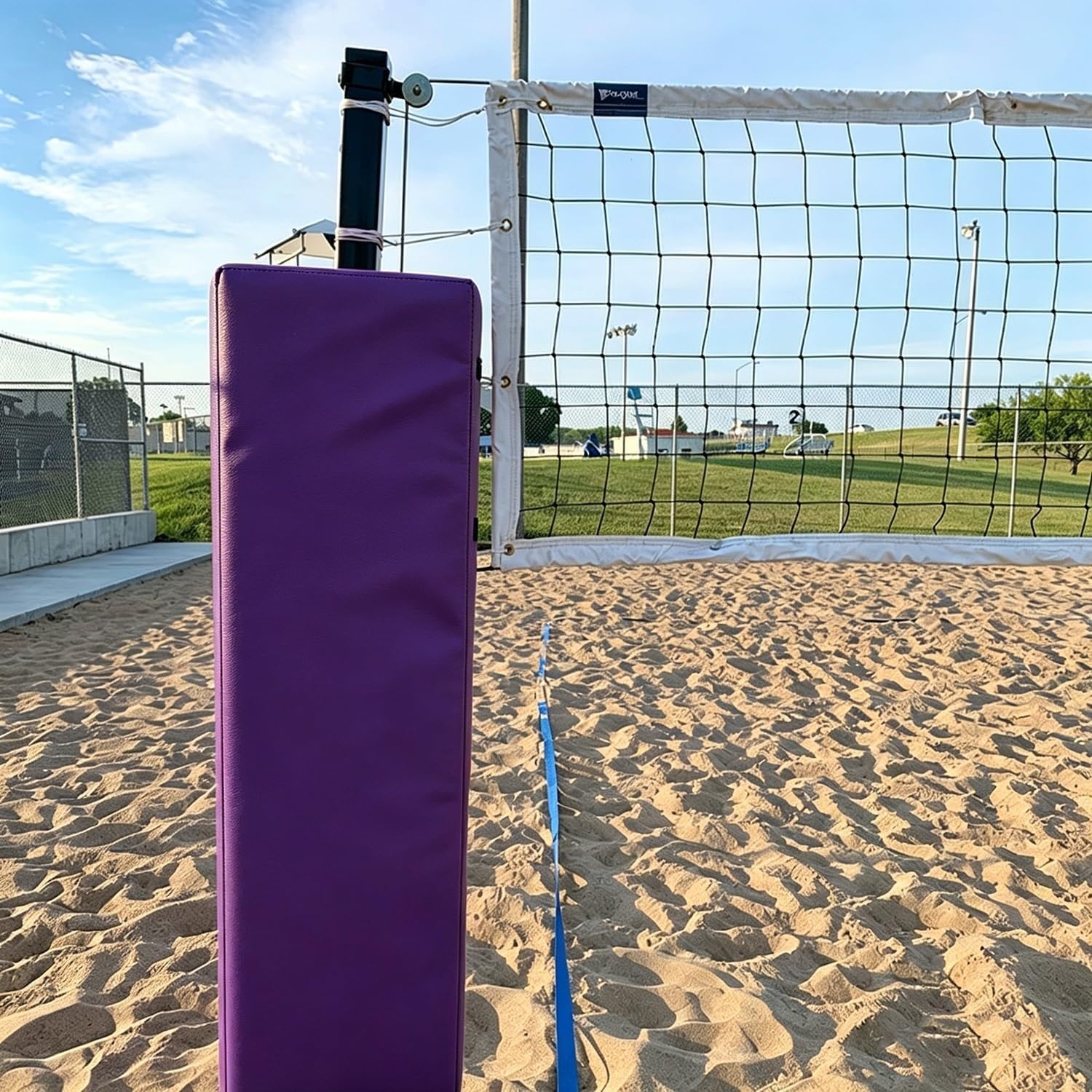 AVLLSO Basketball Pole Pad 6ft Tall Square Pole Protector Pad for Playground Parking Garage, 3x3/ 4x4/ 5x5/ 6x6/ 7x7/ 8x8, Safety Pole Pad, Impact - Resistant(Purple,4"X4"(10X10CM))