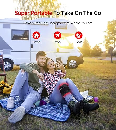 Miniatura 6 de Terapia de luz roja para cuerpo - Dispositivo de cinturón de terapia de luz roja e infrarroja con luz cercana de 850 nm y luz de terapia roja de 660