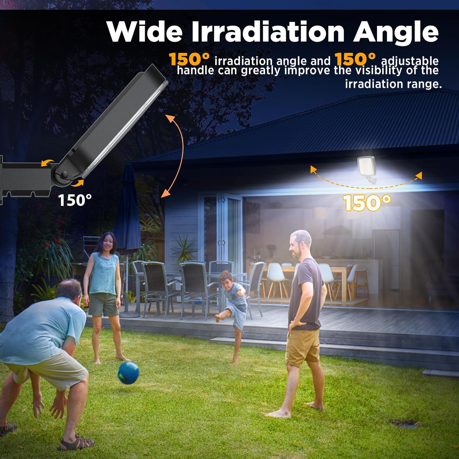 200W Dusk to Dawn Outdoor Lighting with 150° Adjustable, 23000LM Outdoor Flood Lights, 6500K Garage Lights, IP66 Waterproof LED Barn Lights Outdoor for Street Yard Shop