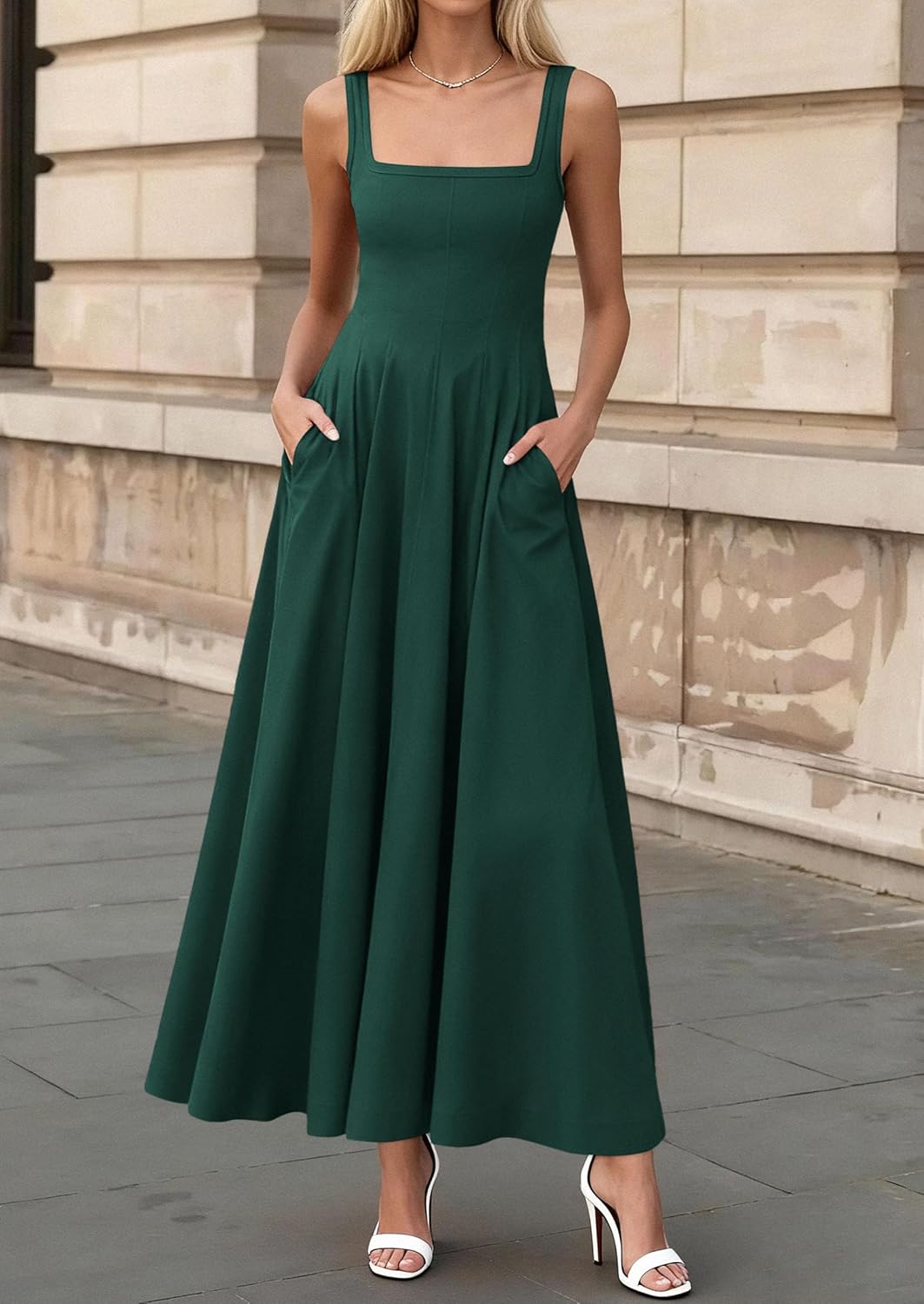 PRETTYGARDEN Cocktail Dresses for Women Formal 2026 Summer Sleeveless A Line Long Flowy Spring Wedding Guest Party Midi Dress - Image 4