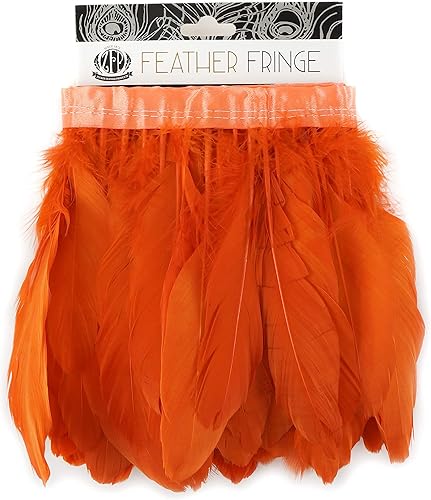 Miniatura 3 de ZUCKER - Fleco de plumas de ganso parried - Plumas hechas a mano para disfraces, decoraciones navideñas, artes y manualidades - Lila