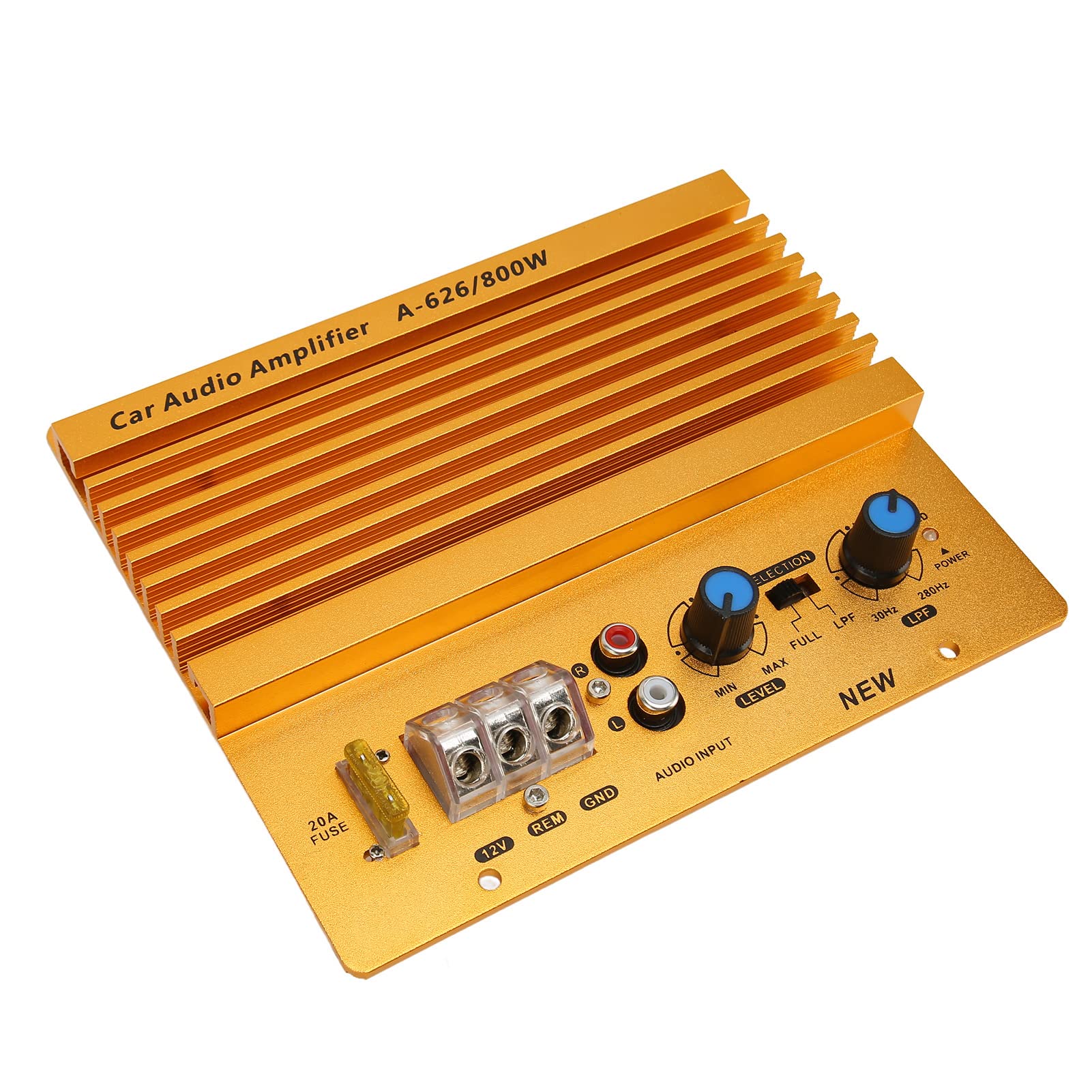 Bewinner 12V 800W Auto-Audio-Hochleistungsverstärker, Verstärkerplatine Leistungsstarke Bass-Subwooferplatine, Dynamischer Sound-Stereoverstärker für Fahrzeuge