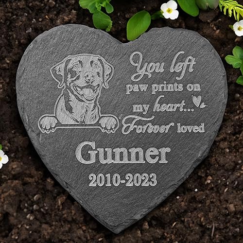 Vista 63 de Piedra conmemorativa de Golden Retriever, estatua de Golden Retriever, placa conmemorativa de Golden Retriever, regalos conmemorativos de Golden