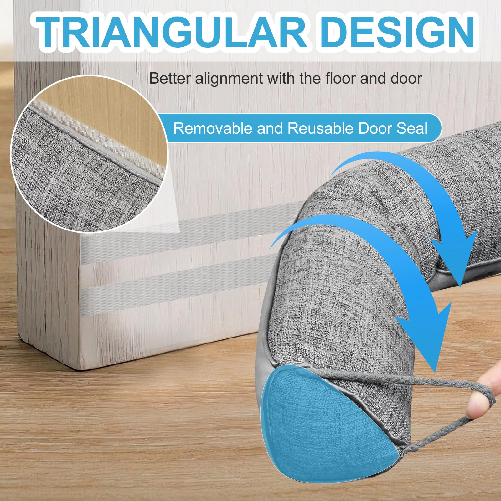 Burlete para puertas de 92 cm, resistente cortavientos, burlete para puerta, aislamiento acústico de puertas y ventanas, protección térmica, tope para puerta de casa, tope para el frío, junta pesada