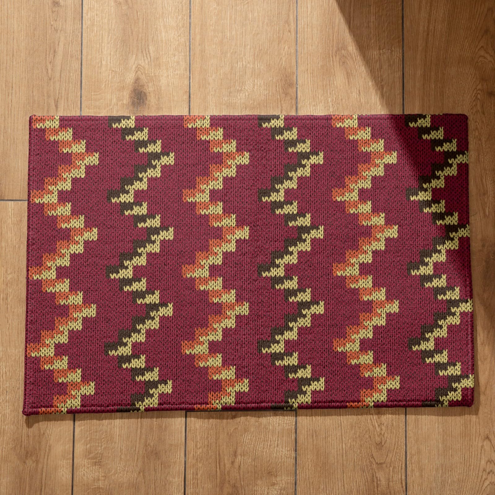 Tapis hall d'entrée haut de gamme CEVAN au style rétro naturel