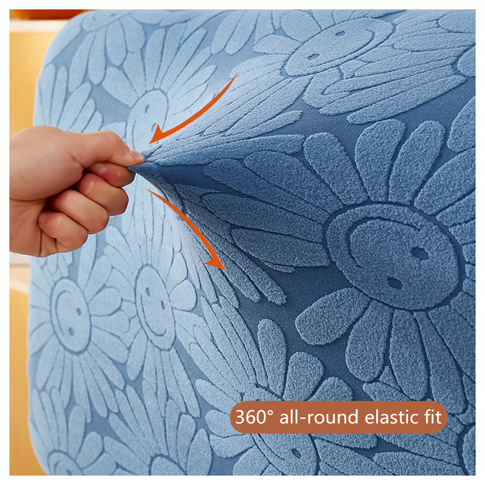 Strecken Bett Kopfteilbezug Jacquard Waschbar Abnehmbar Kopfteil Bezug Bettkopfteil Hussen Schonbezug Protektor Für Schlafzimmer (Grau-Stil 3,220cm/87in)