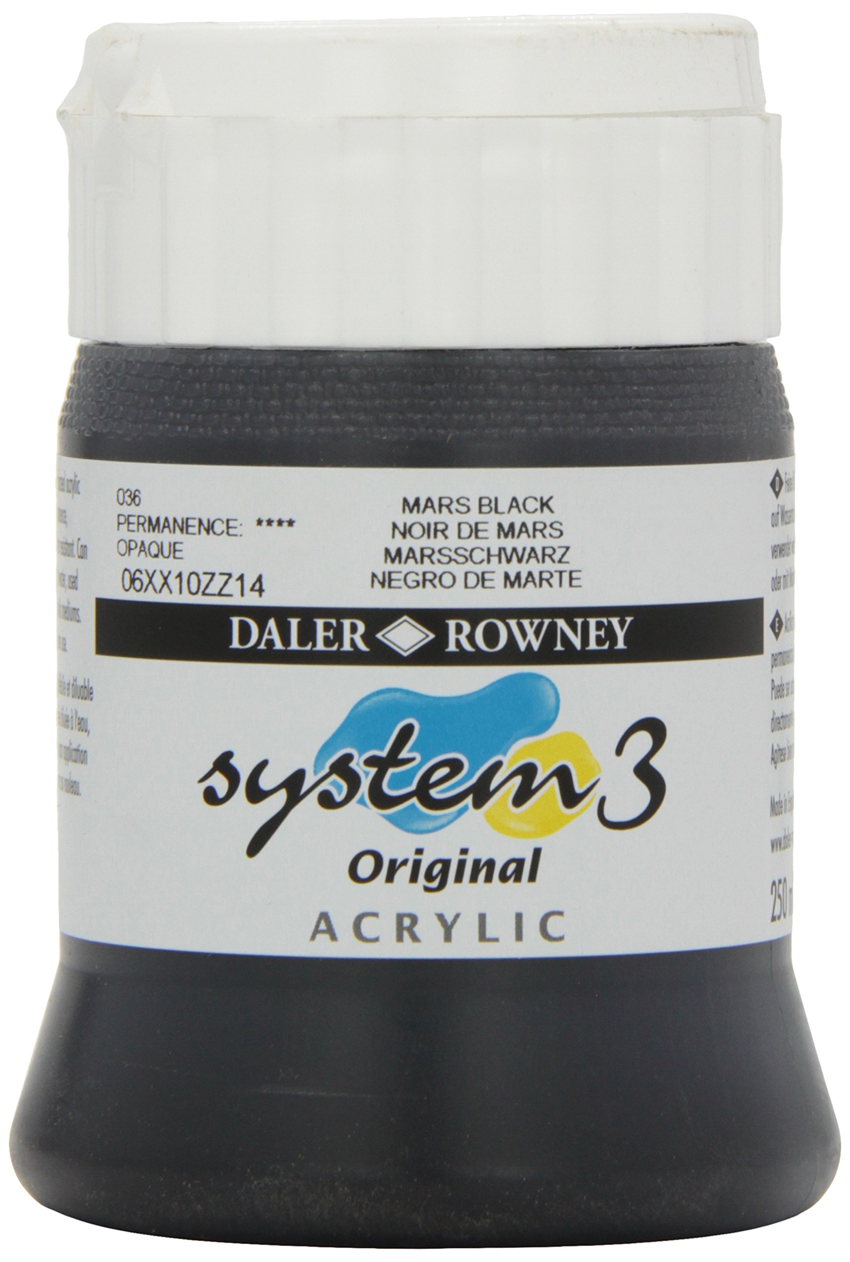 Daler RowneySystem 3 Original Acrylic Paint Color Mars Black 250ml