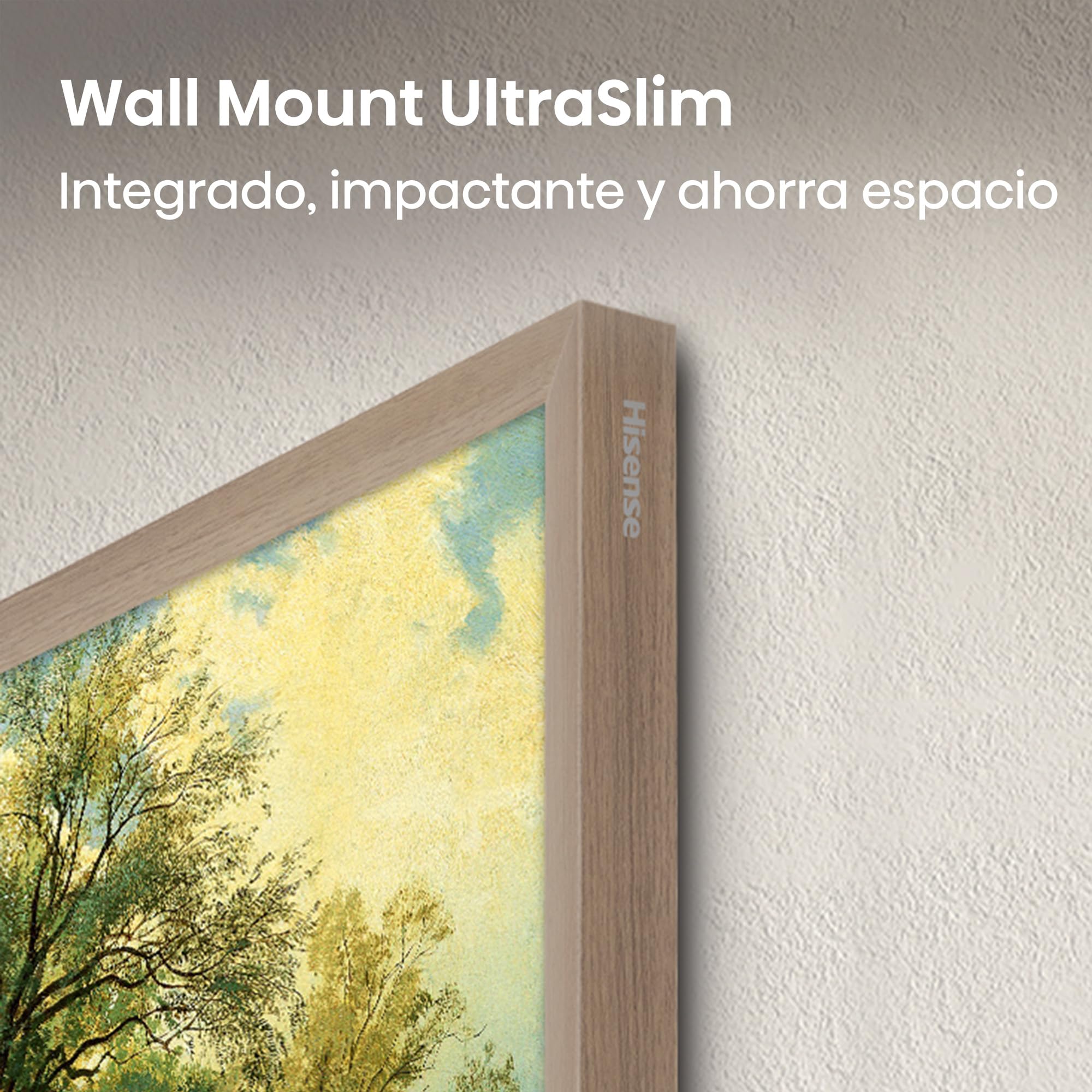 Hisense 55S7S - Hi-QLED Smart TV 55 Pulgadas, Hi-QLED Lifestyle TV, Modo Arte, Hi-Matte Display, Elige Marco, Diseño Ultra Fino, Soporte de Pared, Modo Juego 144 Hz Nativos, Sonido 2.0.2