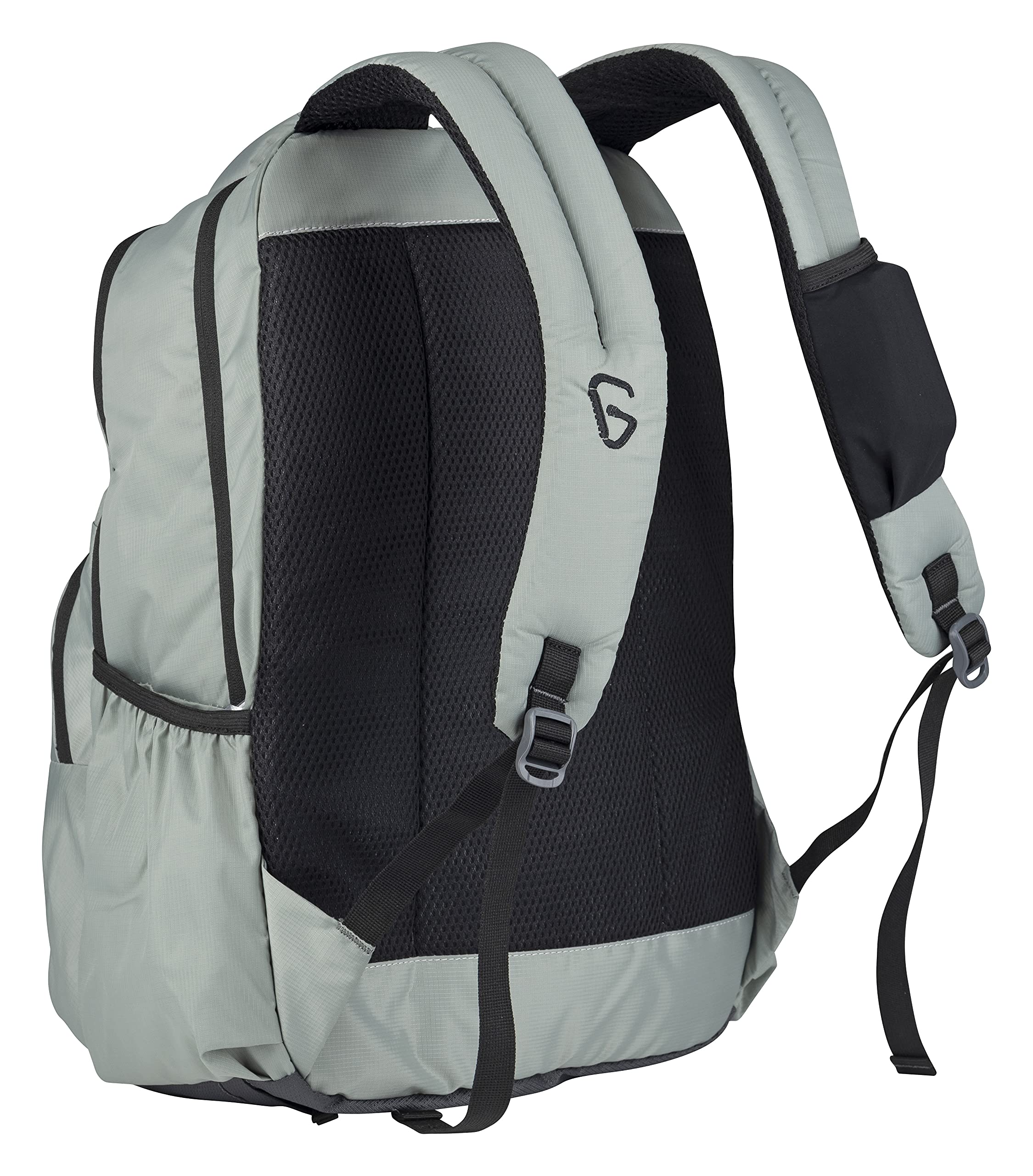 GREENLANDS 37L Ziggy Backpack with Attached Rain Cover – 2 Spacious Compartments, Ideal for Office, School, Travel, Trekking and Trips – Unisex, Light Grey 2