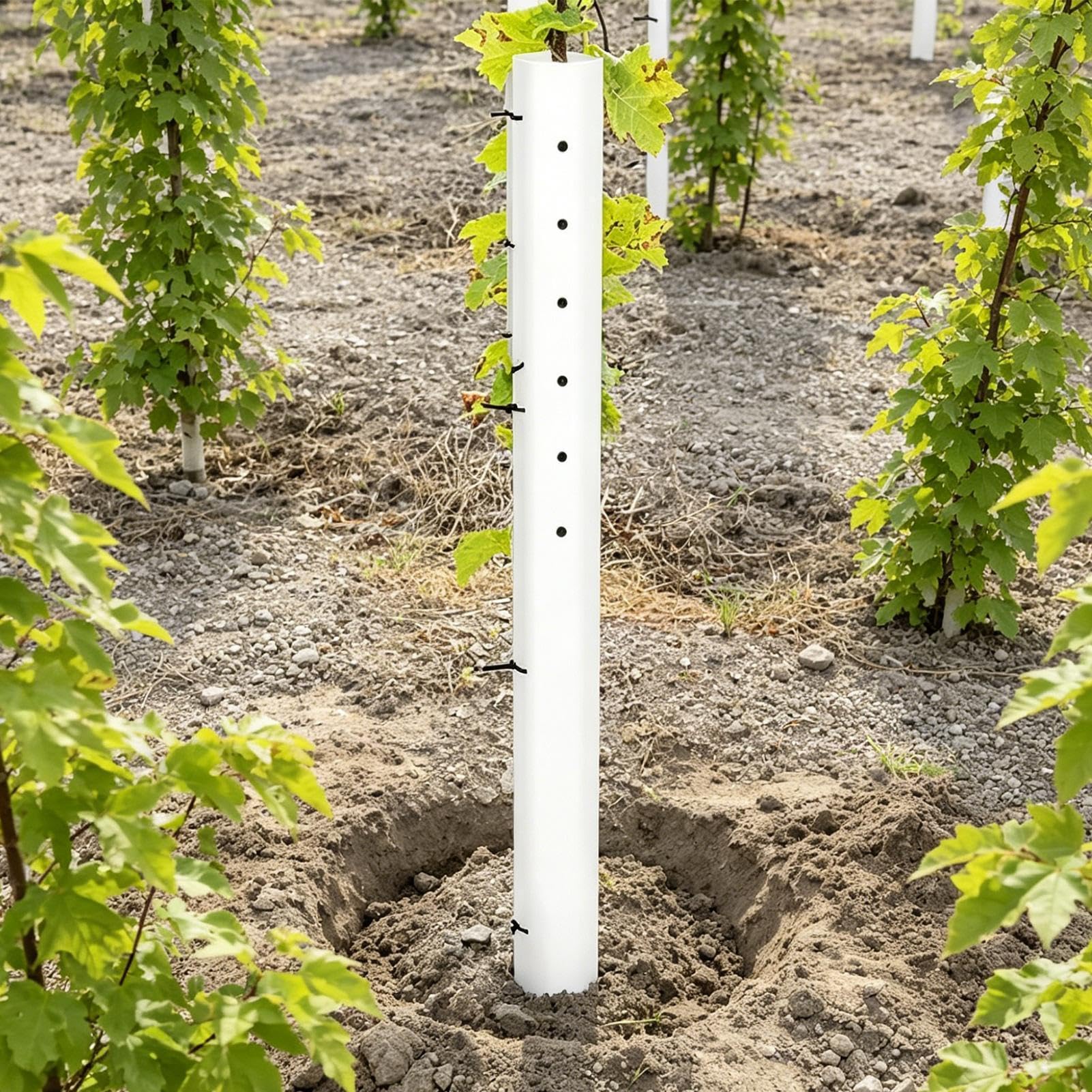 Rurki do wzrostu drzewek Odporna Na UV Szybka Instalacja | Osłona zabezpieczająca pień drzewa Do Sadzonek Pędowych Ogród Zewnętrzny Podwórko Tylne Podwórko Szklarnia Krzewy