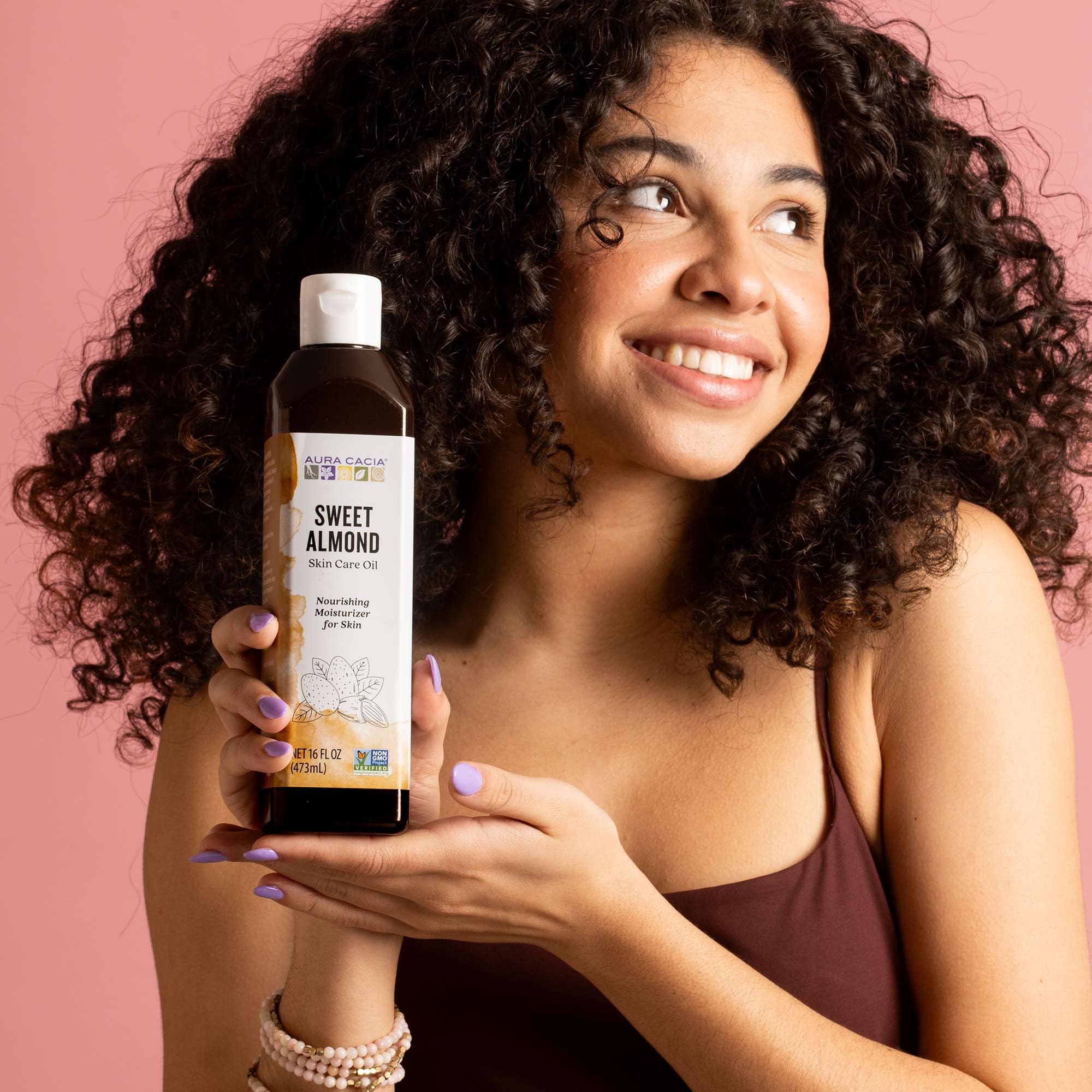 Aura Cacia Huile naturelle d'amande douce - Soins nourrissants pour la peau - 500 ml