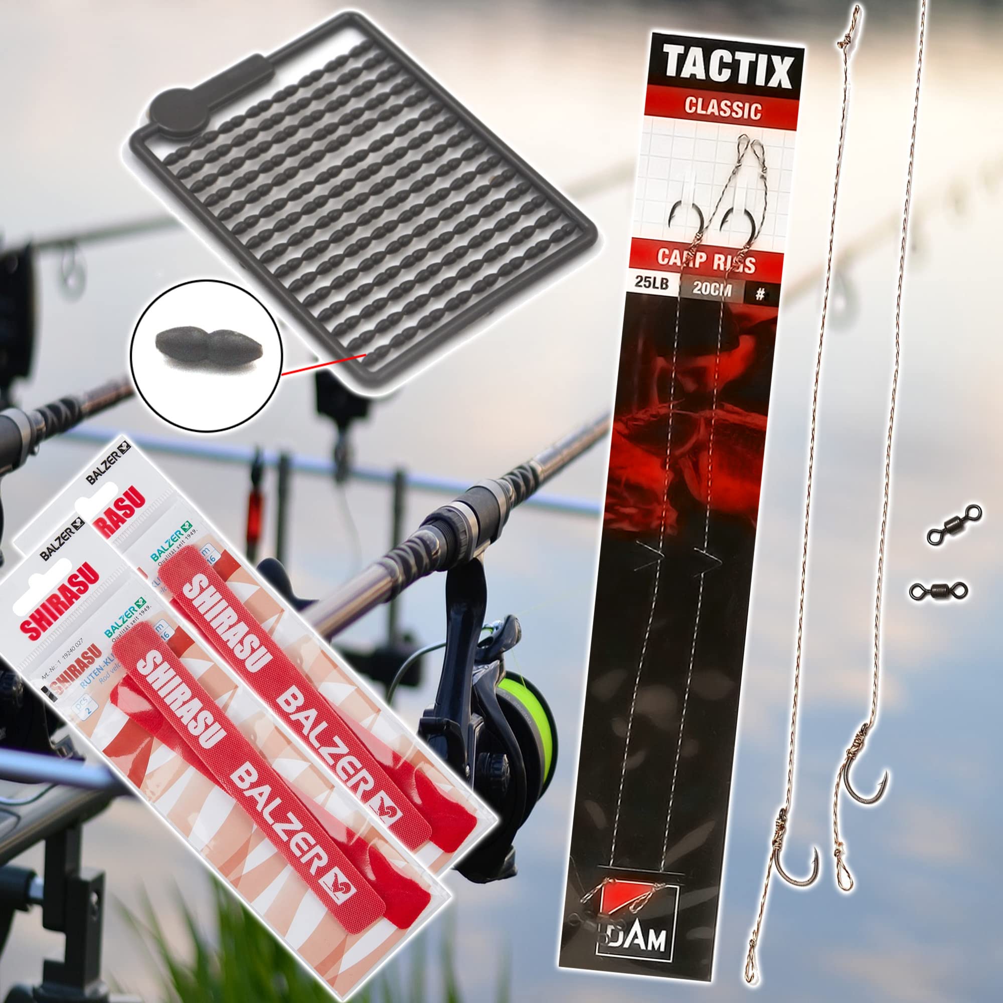 D-A-M Karpfen Set komplett Carp-X - Angelset 2 Karpfenruten + 2 Rollen (3,60 m)