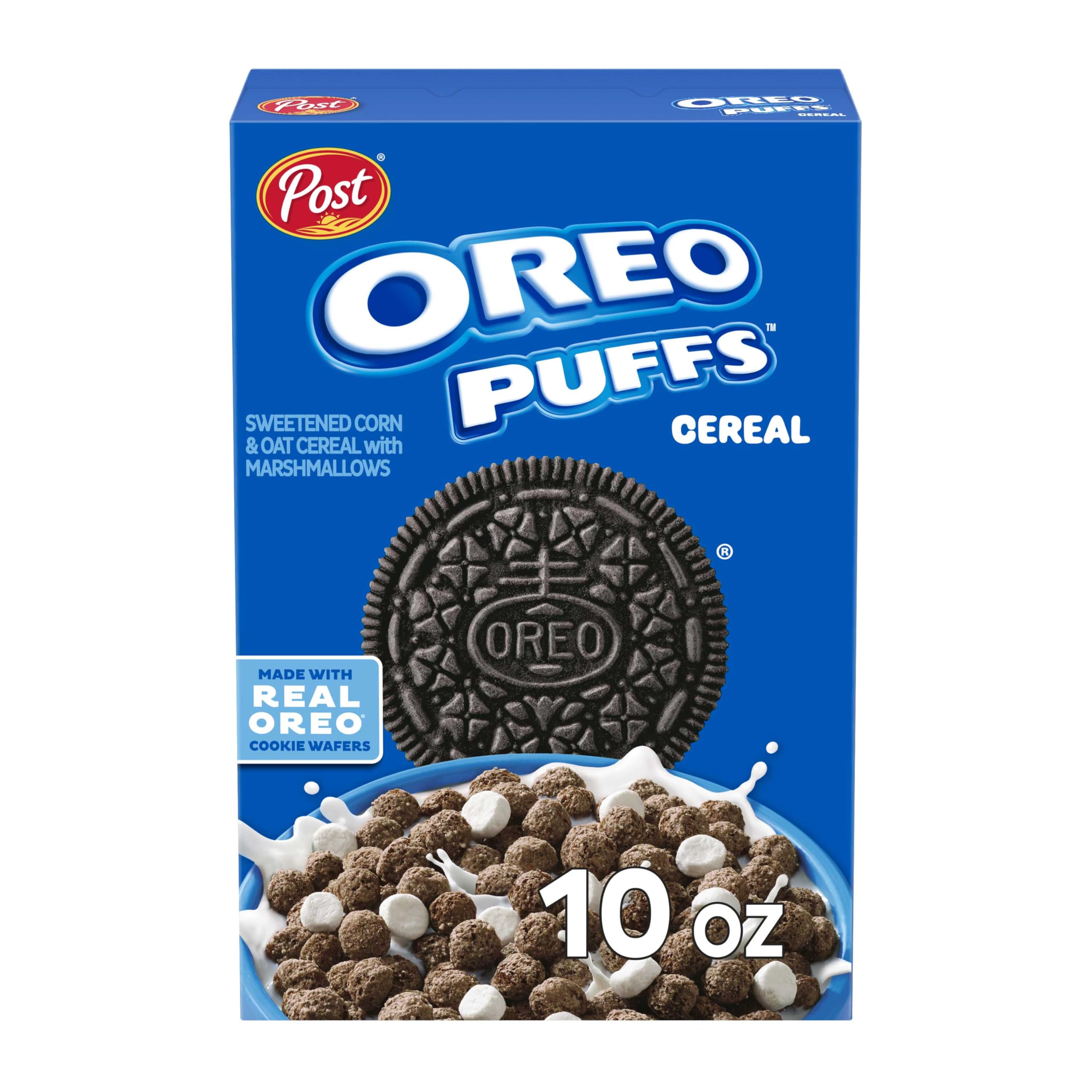 POST - Oreo Puffs Breakfast Cereal (283g) By COUGAR | Sweetened Corn & Oat Cereal with Marshmallows | Made with Real Oreo Cookie Wafers | Crunchy Breakfast Cereal – (Imported-USA)-image-47