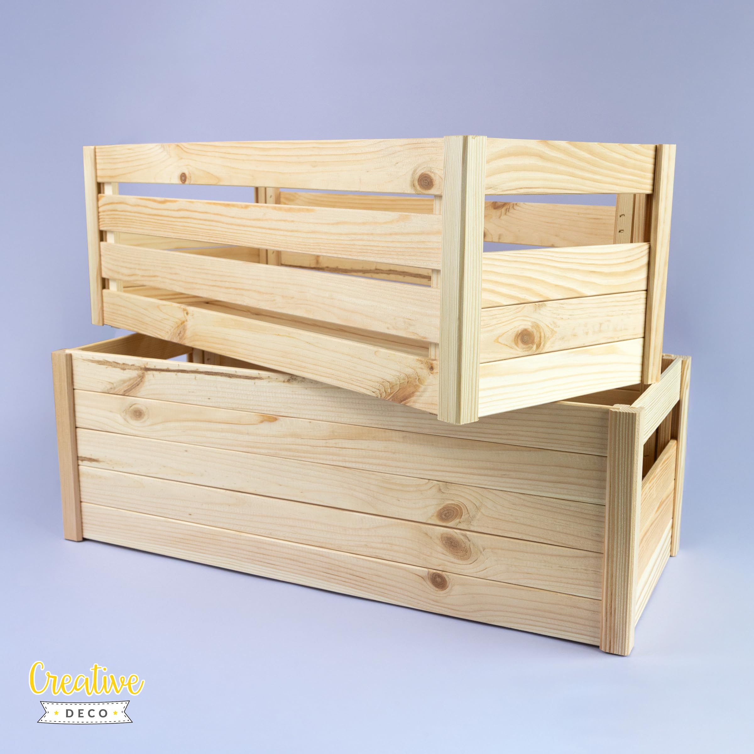 Creative DECO Caja de Madera para Montar | 68 x 29,5 x 4,5 cm