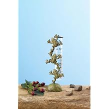 Ancient Graffiti Cast Brass Frog Rain Gauge