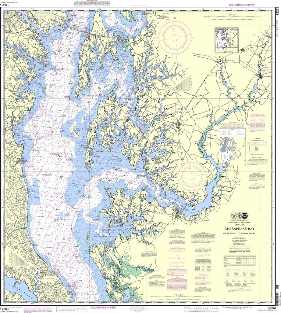 NOAA Chart 12263: Chesapeake Bay Cove Point to Sandy Point      Misc.