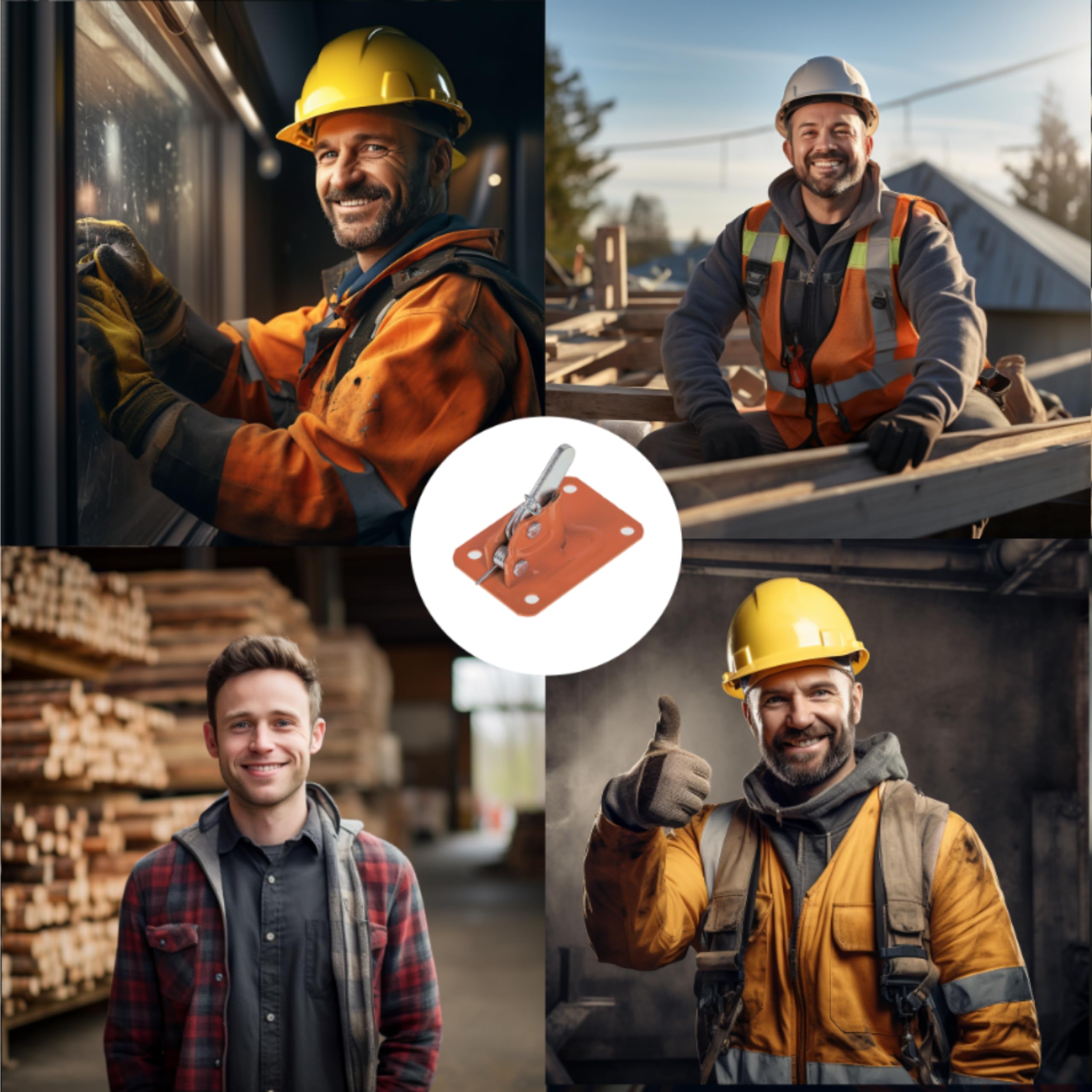 INTAKO 50 Stück Schalungsklemmschloss – Exzenterklemme 70 x 100 mm, Schalungsschloss Spannfrösche 6–10 mm für Bewehrungsdraht, Spring Clamp/Rapid Clamp - Schalungszubehör (Orange)