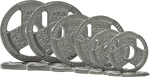 Fitvids - Juego de discos olímpicos de hierro fundido de 2 pulgadas para entrenamiento de fuerza y levantamiento de pesas, varios juegos disponibles