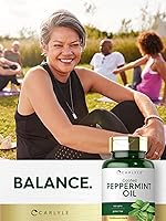 Vista 6 de Carlyle Peppermint Oil Capsules 150 Softgels Herbal Supplement Non-GMO, Gluten Free