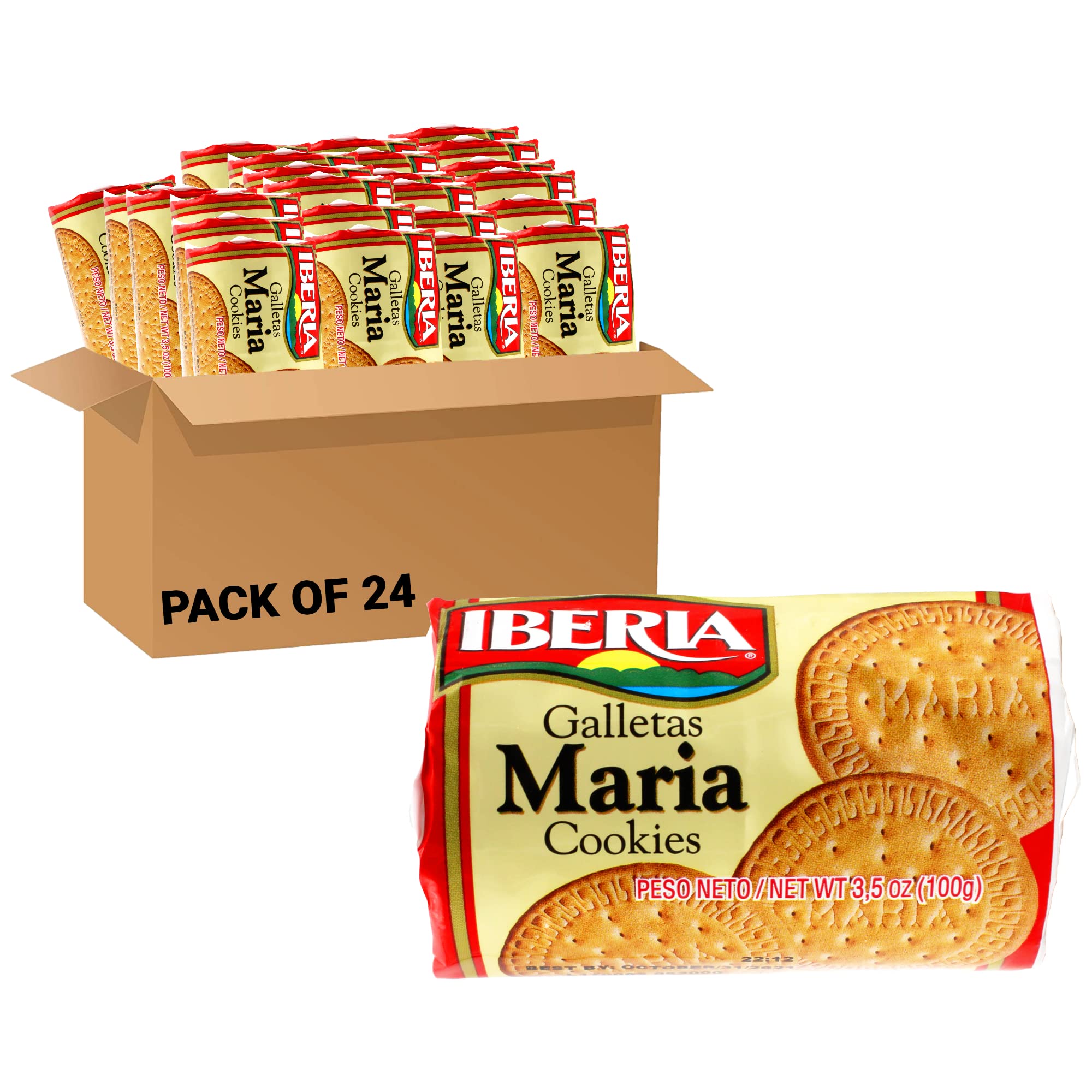 Iberia Maria Cookies, 3.5 oz (Pack of 24)