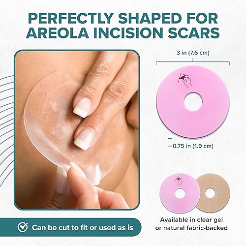 Miniatura 6 de EpiDerm Areola Circles - Láminas de silicona para cicatrices quirúrgicas de reconstrucción de areola y aumento de senos - Láminas de silicona