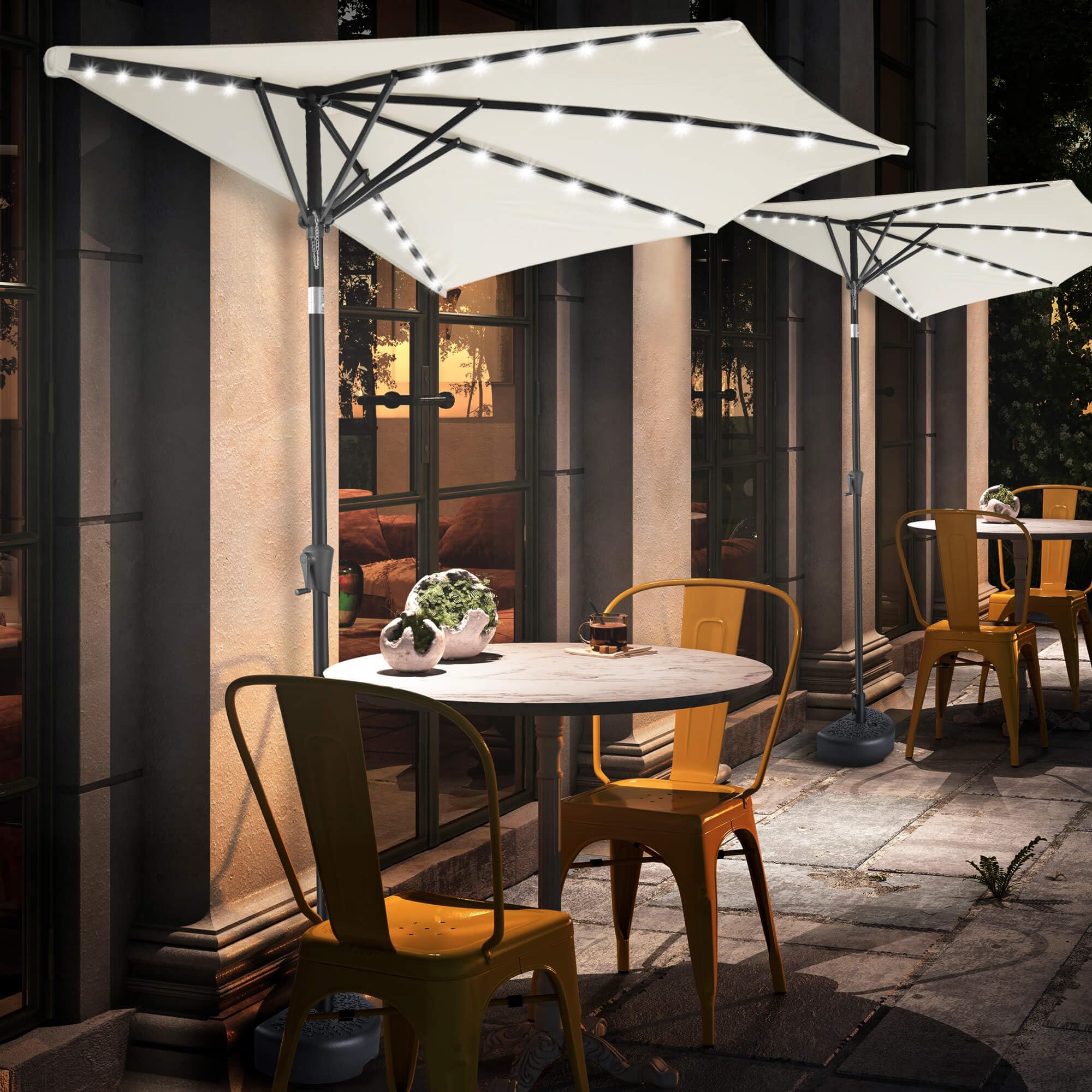 11 foot patio umbrella walmart GRAND Patio 11 ft Outdoor Patio Offset Cantilever Umbrella with Base, Curved Tilt Design, Polyester Fabric, Champagne