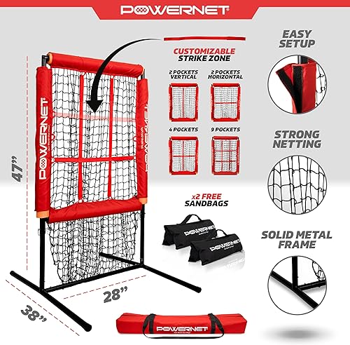 Miniatura 3 de PowerNet German Márquez - Entrenador portátil para lanzadores, béisbol y softbol, mejora la precisión y el comando