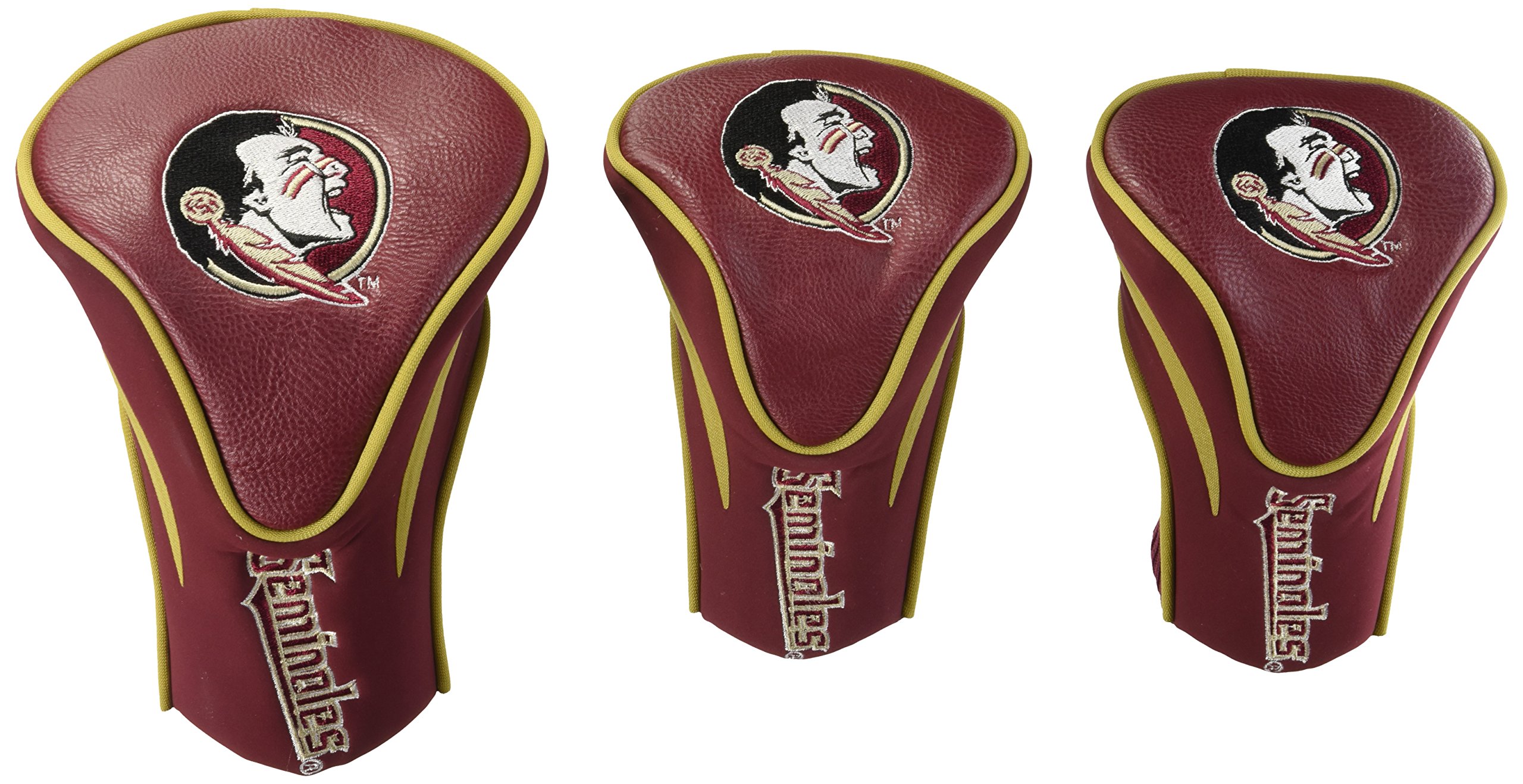 Team GolfNCAA Contour Golf Club Headcovers (3 Count), Numbered 1, 3, & X, Fits Oversized Drivers, Utility, Rescue & Fairway Clubs, Velour lined for Extra Club Protection