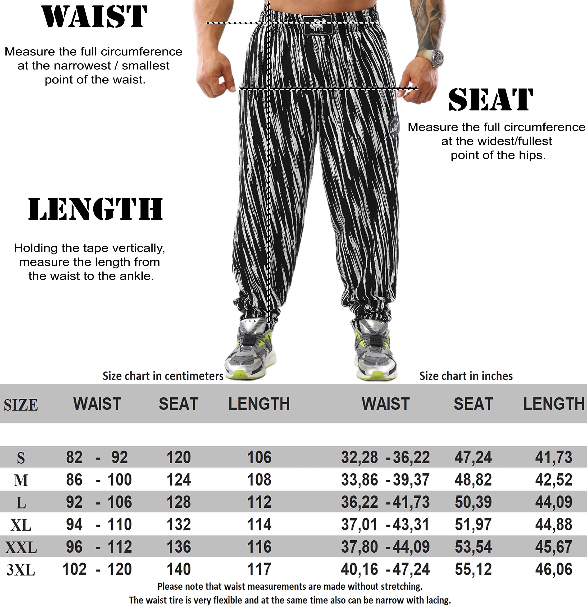 Pantaloni della tuta larghi da uomo, vestibilità ampia, pantaloni da allenamento in palestra con tasche