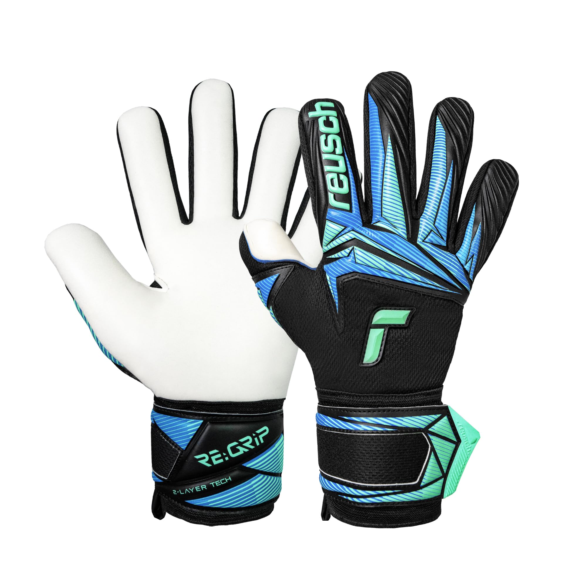 Reusch Gants de Gardien de But pour Hommes Adultes | adhérence innovante et Durable & Ajustement précis | Respirants | pour l'entraînement et Les matchs | Attrakt RE:Grip NC