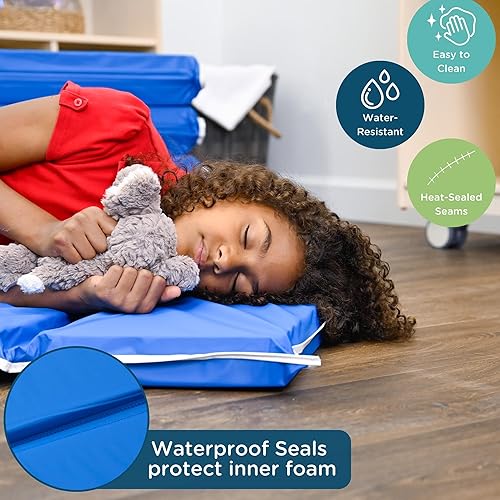 Miniatura 4 de Children's Factory Double Bound Edges Folding Nap Mat for Daycare or Preschool