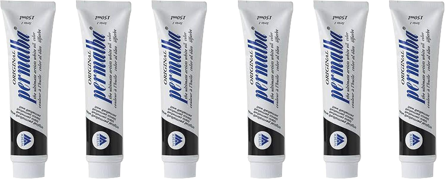 Martin & F. Weber Permalba White Professional Artists' Oil Paint - 150ml Tube - White - [ 6-Pack ]