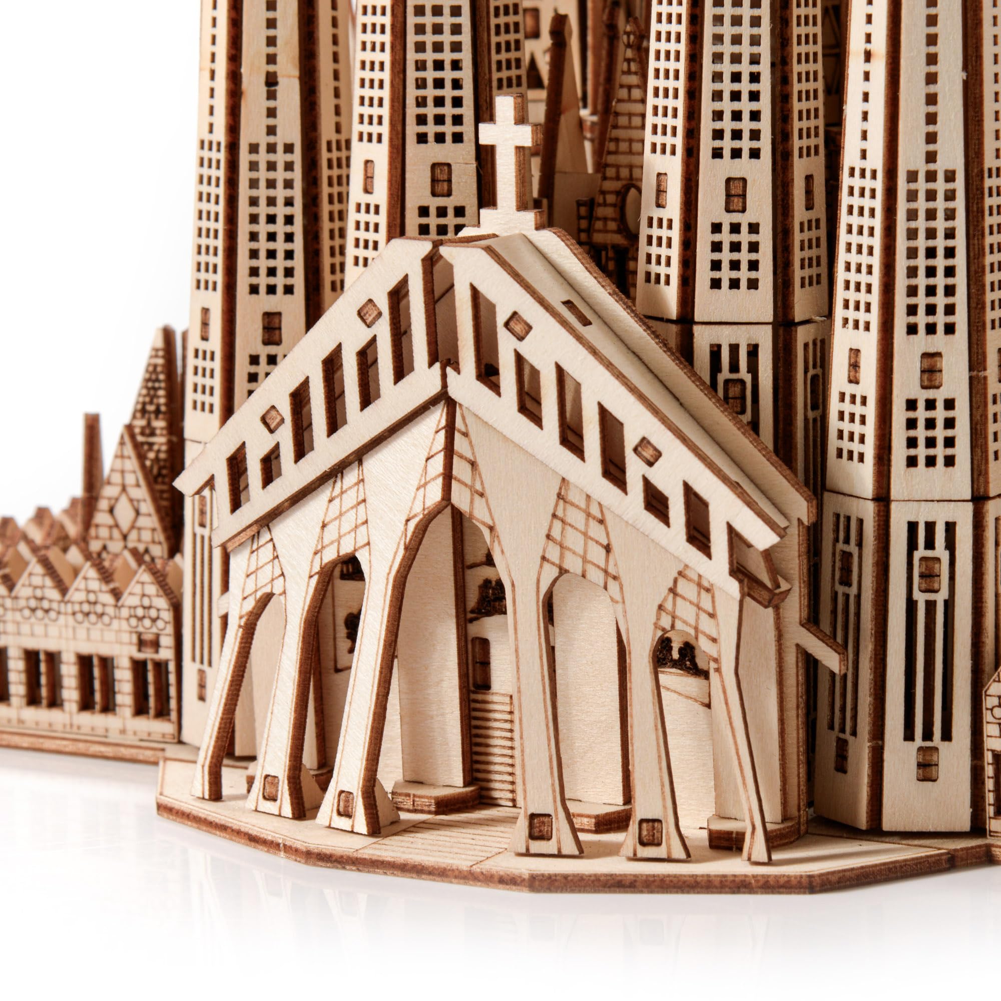 Little Story Puzzle éducatif en bois - Modèle 3D - Kit à faire soi-même - Cadeau pour enfants et adultes - (Sagrada Familia)