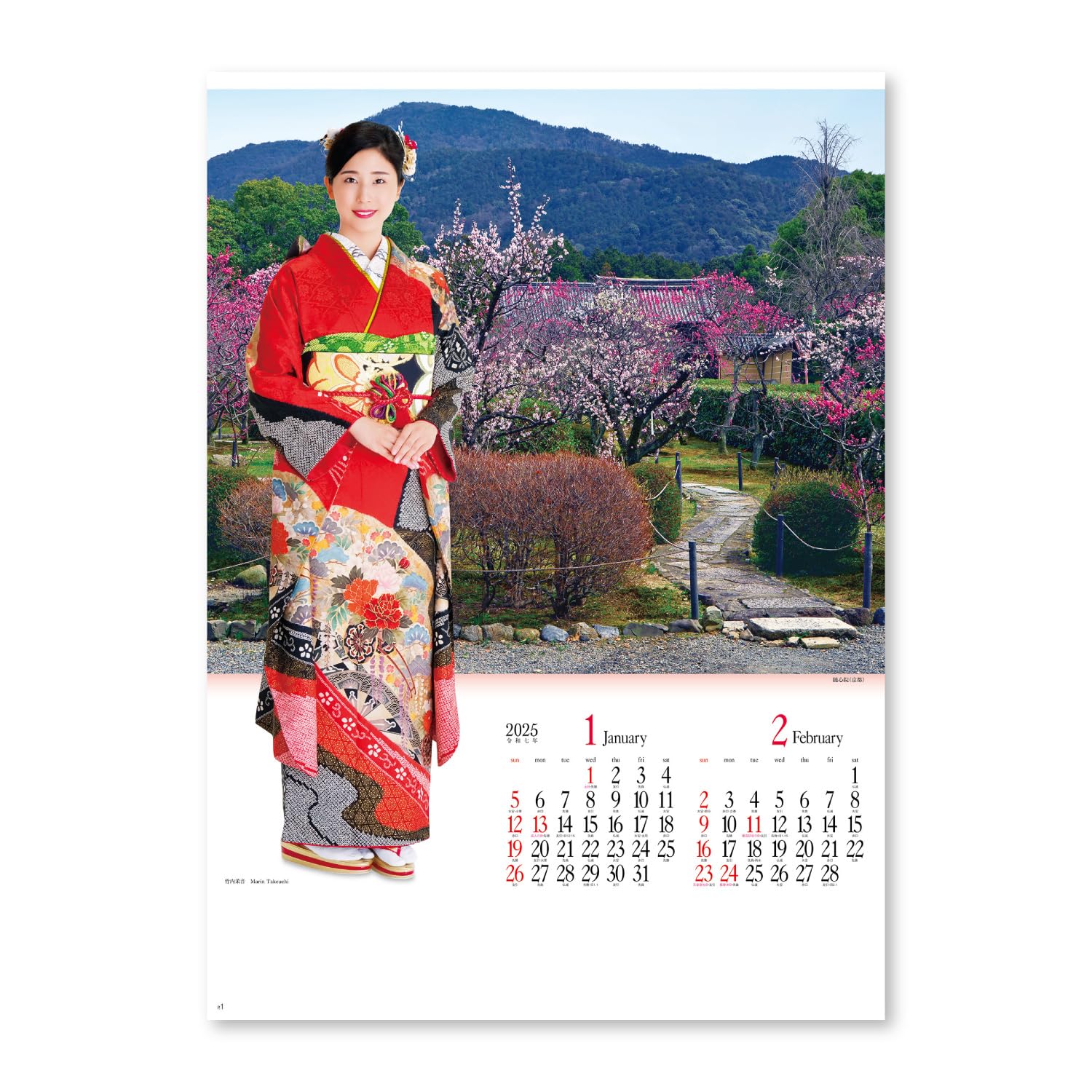 Amazon.co.jp: Shin Japan NK59 2025 Wall Calendar, Miyabi, Japanese
