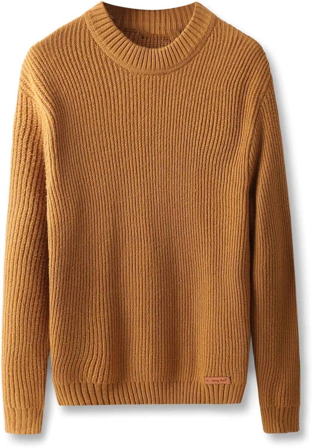 Men's Round Neck Long-Sleeved Cardigan Sweater Casual Knit top