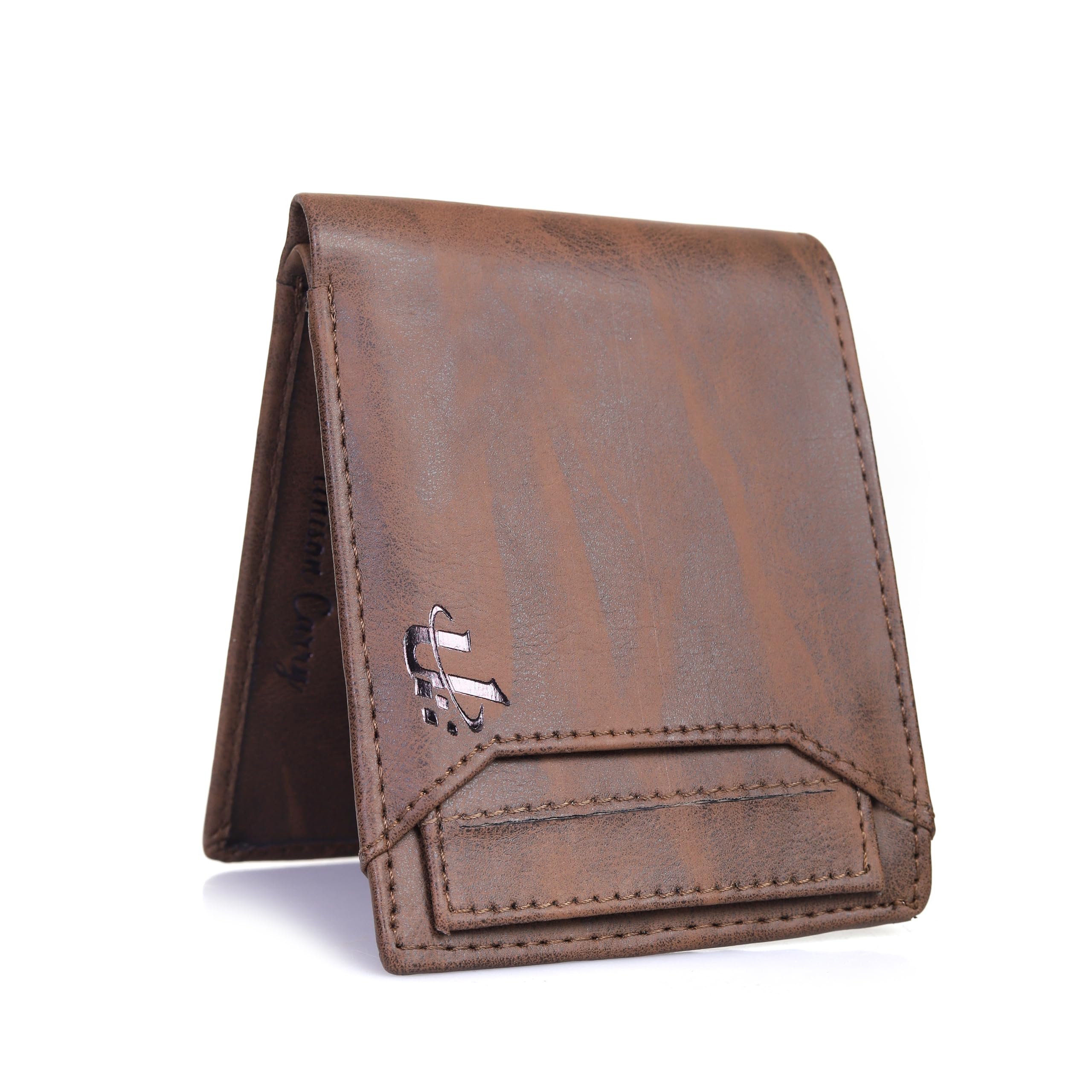 Unison Carry Men's Artificial Leather Wallet (Brown)-image-23