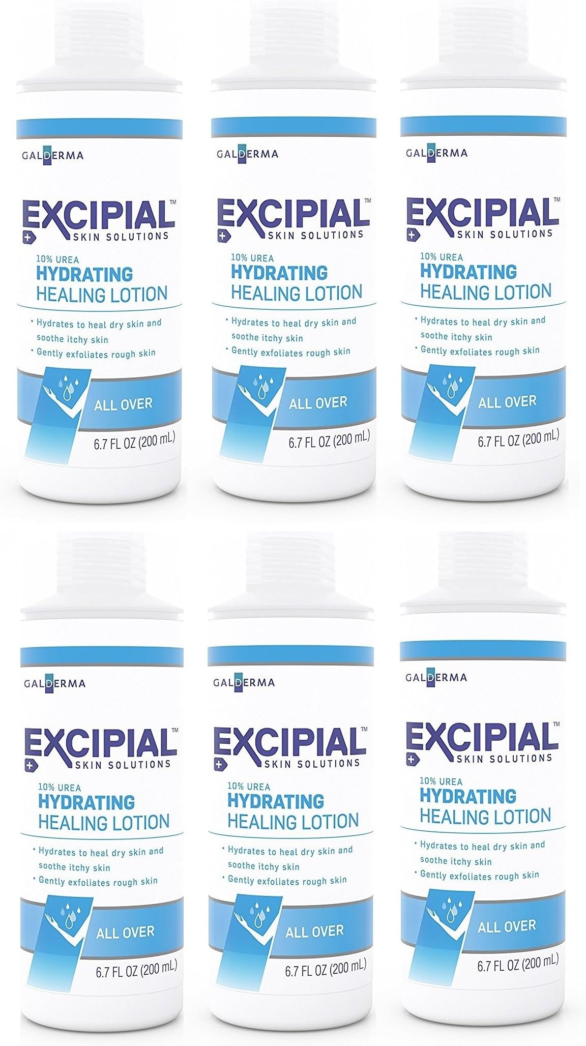 ExcipialUrea Hydrating Healing Lotion, 6.7 Ounce, (Pack of 6)