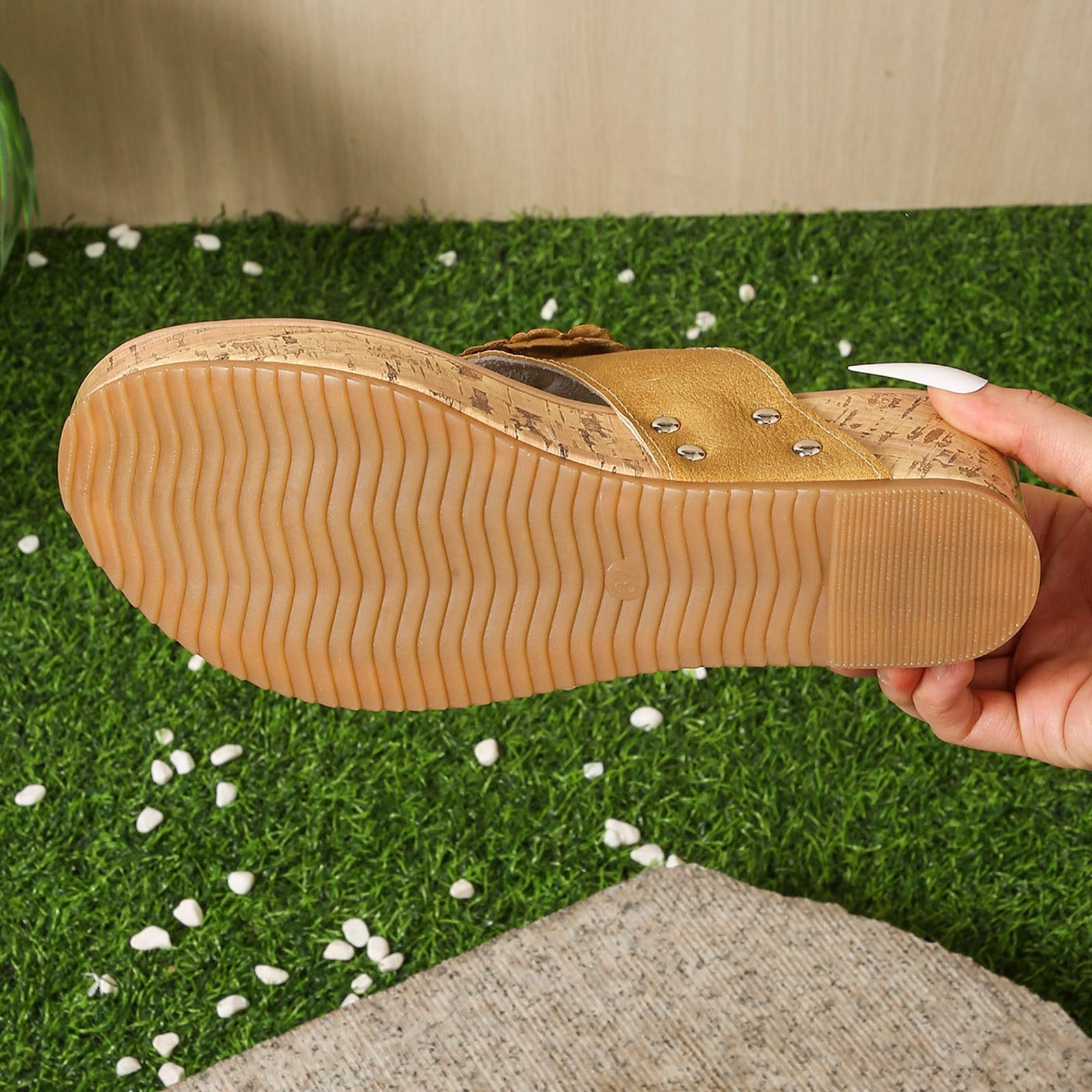 Genérico Sandaliasde Verano Para Mujer, Sandalias Elegantes, Cós Y Ligeras Sandale De Plage Femme Sandalias De Cuña Para Mujer Con Tira, Pantuflas Cós El Verano,en