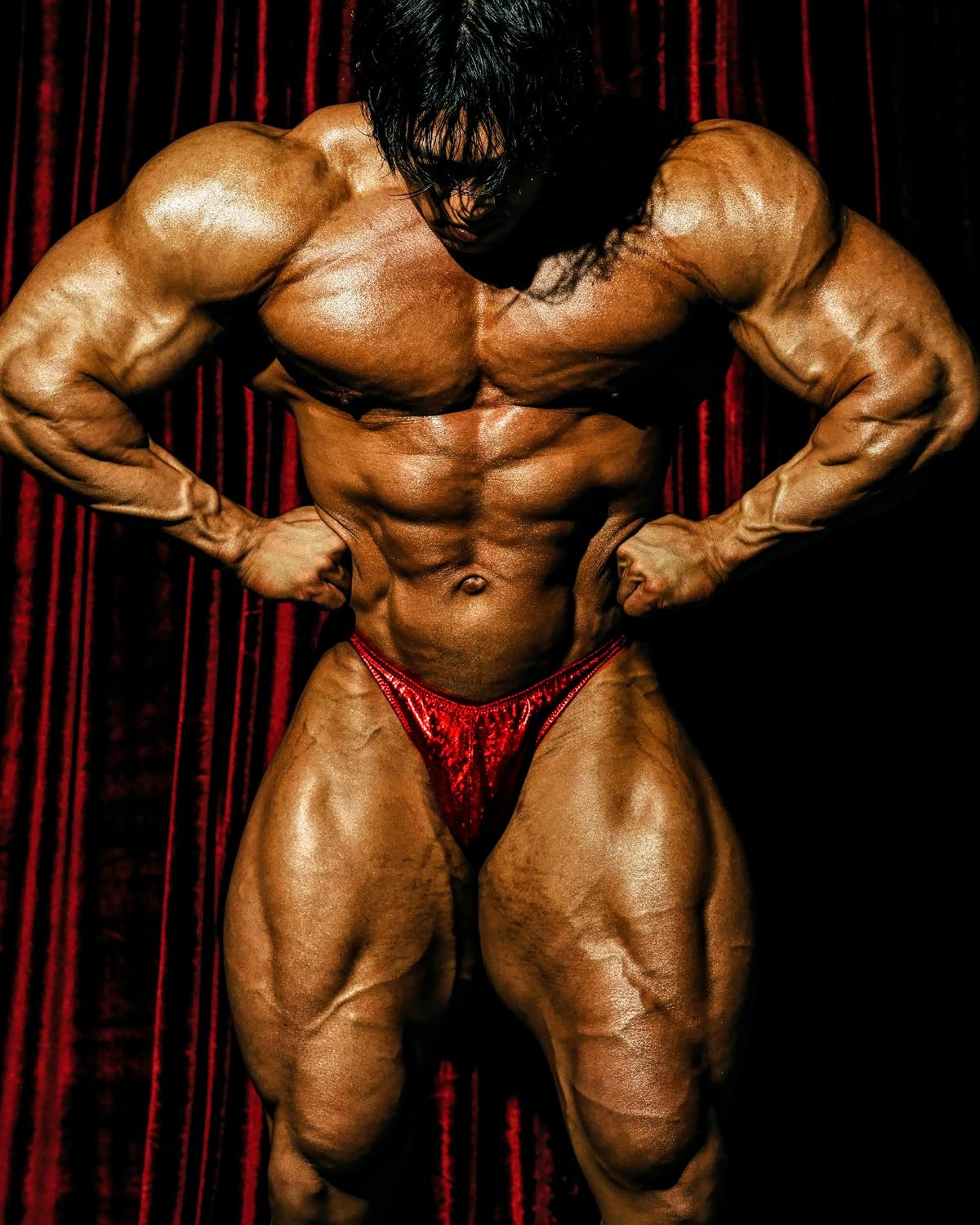 FIED Bodybuilding Posing Trunks – Handmade in Korea, Competition-Ready - HOLOGRAM