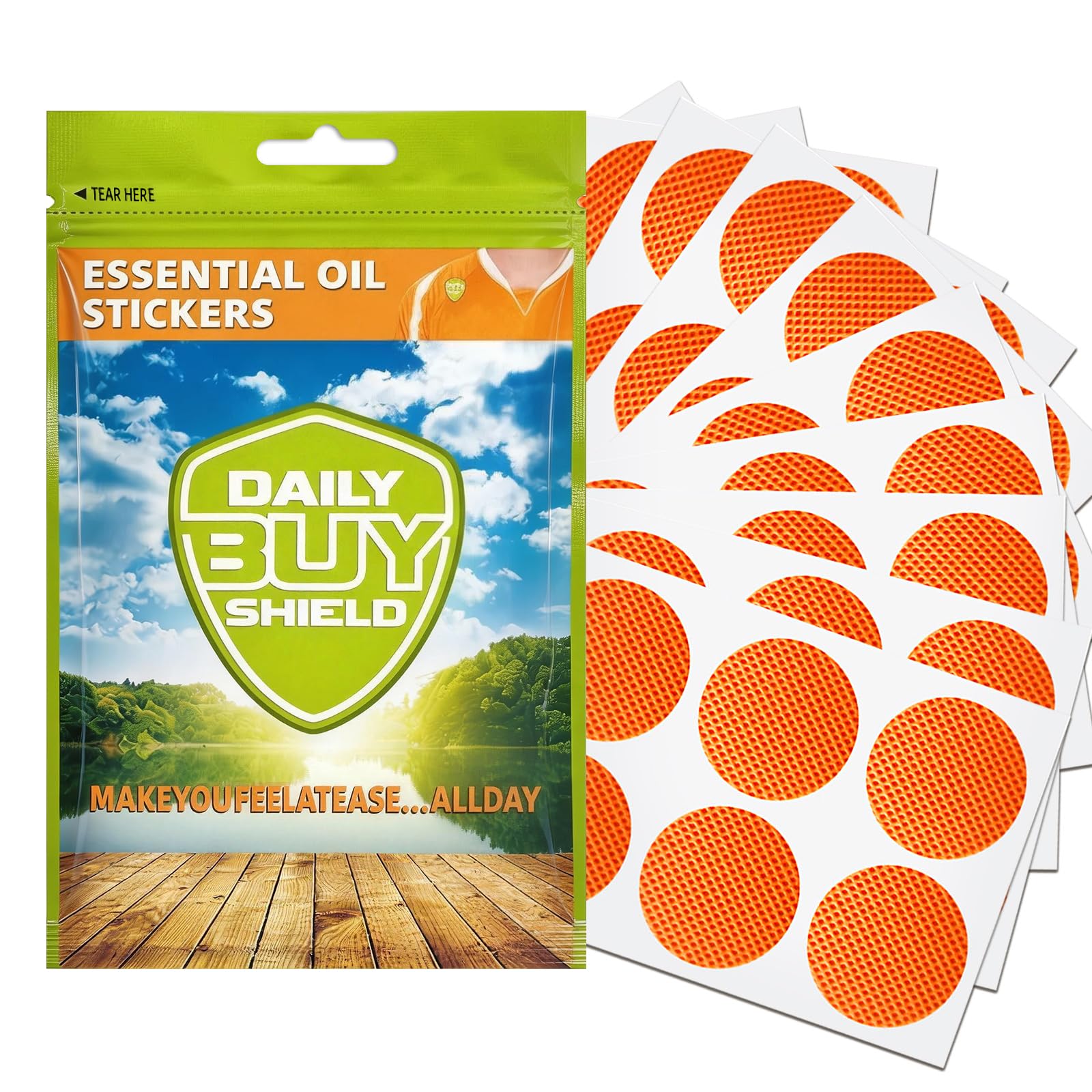 150 Count Natural Sticker Patch for Kids Adult Outdoor Indoor Travel Camping Hiking (Orange) - 1